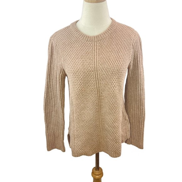 Madewell Hexcomb Texture Sweater Light Brown - Picture 2 of 5